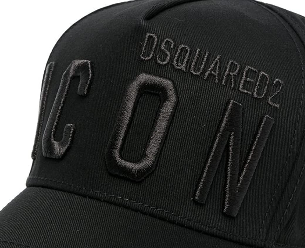 DSQUARED2 Icon Baseballcap Logo Cap Kappe Basebalkappe Hat Black