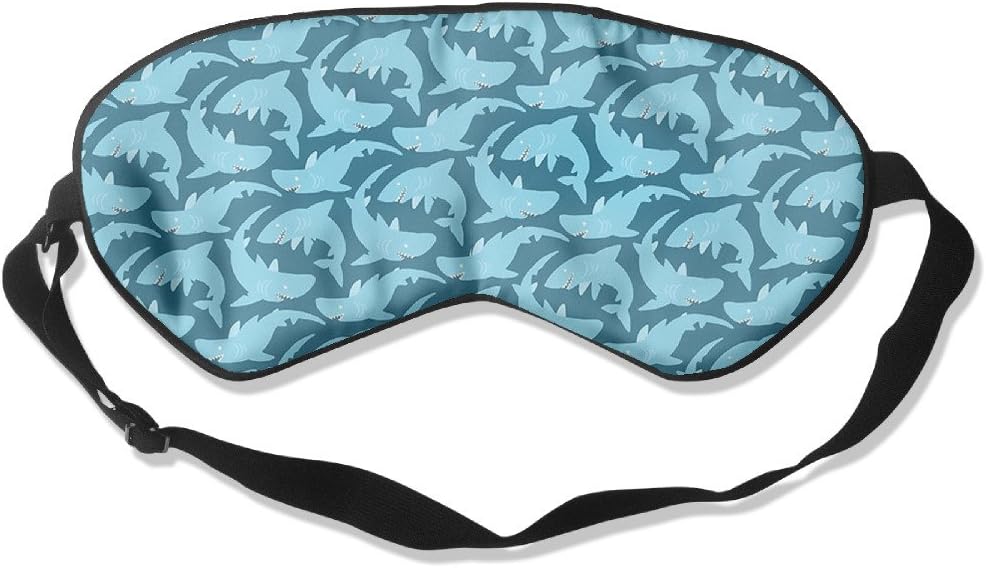 Novelty Blue Sharks Unisex Sleep Mask Blinder Shade Eye Mask Eyeshade For Travel,home,Hotel,plane
