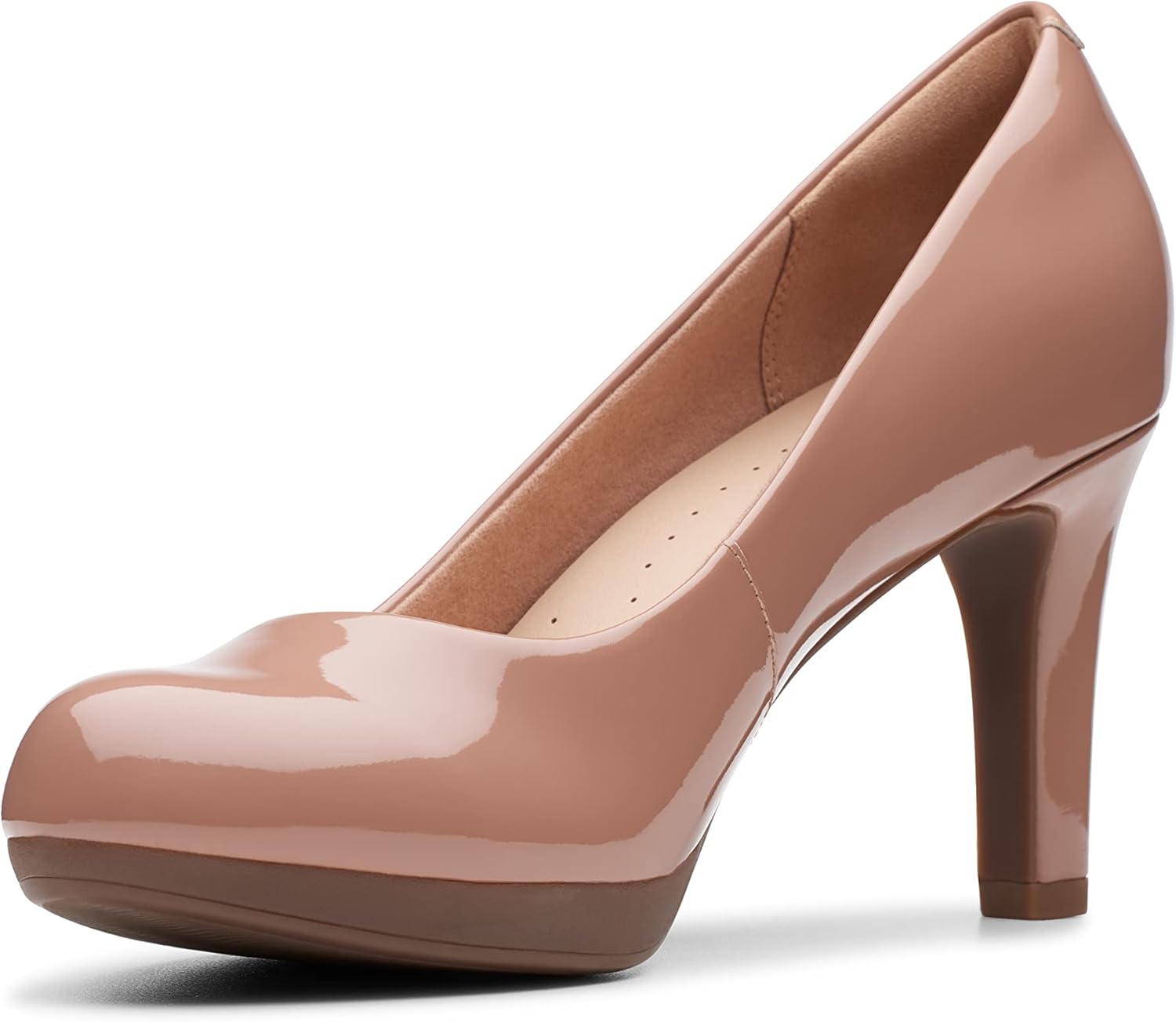 Clarks Women's Adriel Viola Dress Pump 10 Praline Synthetic Patent