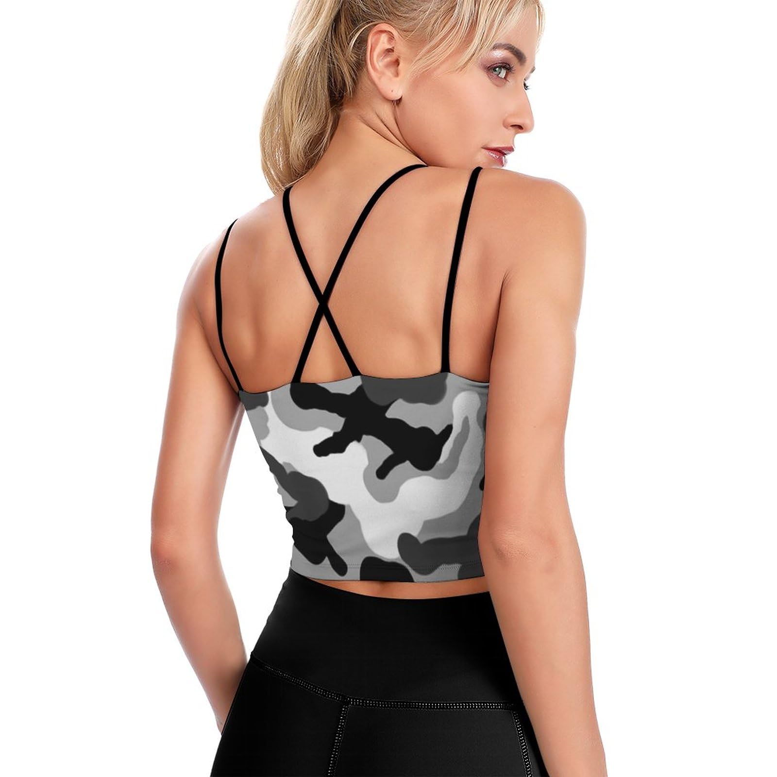 FJAUOQ Reggiseno sportivo da donna, per fitness, allenamento, corsa, yoga, canotta