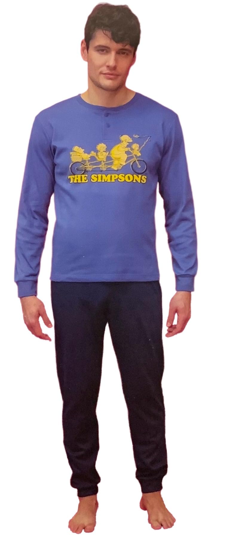 Pijama Hombre Invierno - Pijama Hombre Cálido Algodón Disney | Marvel | Simpsons - Mickey