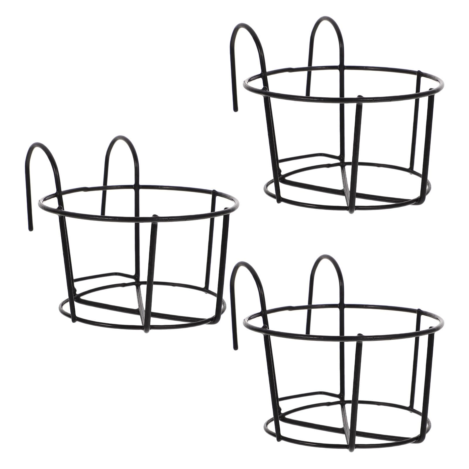 Jardinière suspendue gain de place en fer noir pour fleurir les petits balcons