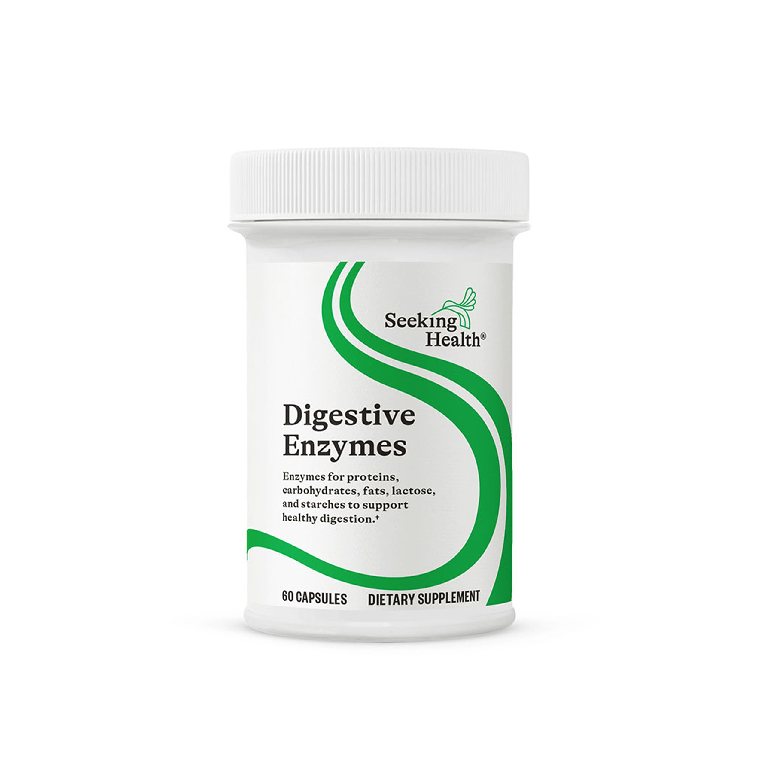 Seeking Health Digestive Enzymes- Enzymes for Protein, carbohydrates, fats, Lactose, and starches to Support Healthy Digestion- 60 Capsules