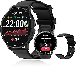 Smartwatch PEJE 1.39 Polegadas - Tela Touch Sensível,À Prova d'Água IP68,123 Modos Esportivos,Faz/Recebe Chamadas,Notificações,Assistente por Voz IA,Unissex - Compatível com Android e iOS (Preto)