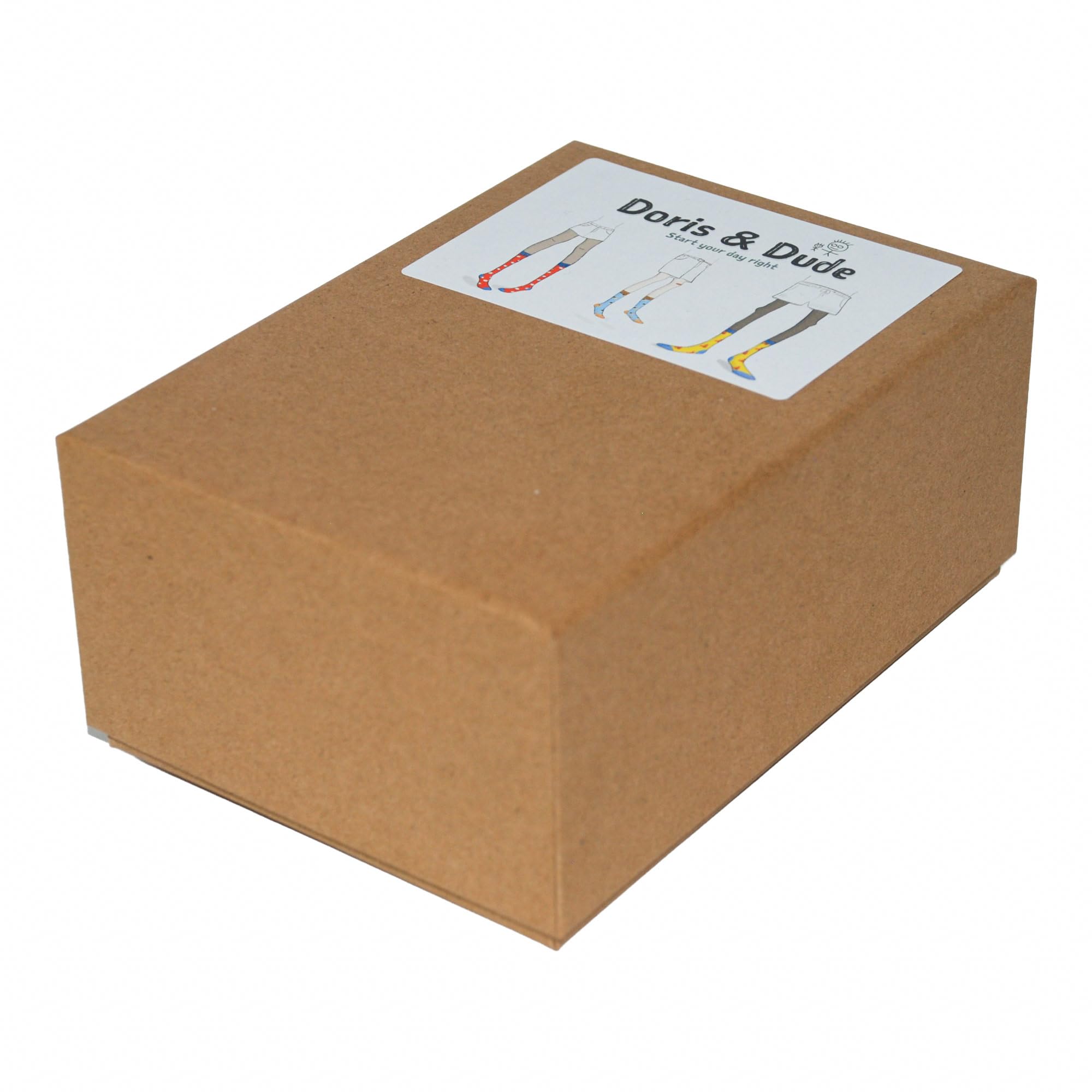 Doris & Dude Damen-Socken aus Bambus, Bio-Socken, 4 Paar, Geschenkbox, Größe M 3–7, kräftig, bunt, weich, langlebig, nachhaltig, glatte Zehen, atmungsaktiv
