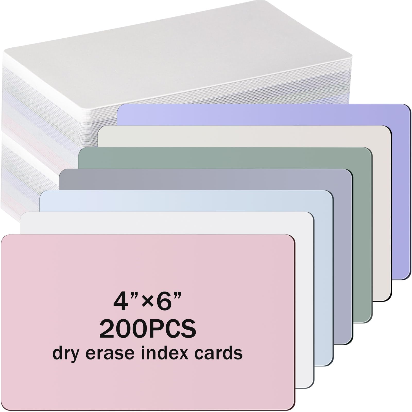 Photo 1 of [PARTIAL SET] Harloon 100 Pcs Dry Erase Index Cards 3 x 5 Inch Laminated Reusable Dry Erase Note Cards Sheets for Office Home Housework to Do List(Morandi)