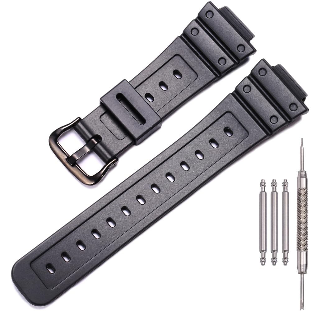 16mm Unisex Resin Strap Compatible with Casio DW5600E GW-M5610 DW5900 DW6900 GW-6900 DW-6600 Outdoor sports Rubber Watchband