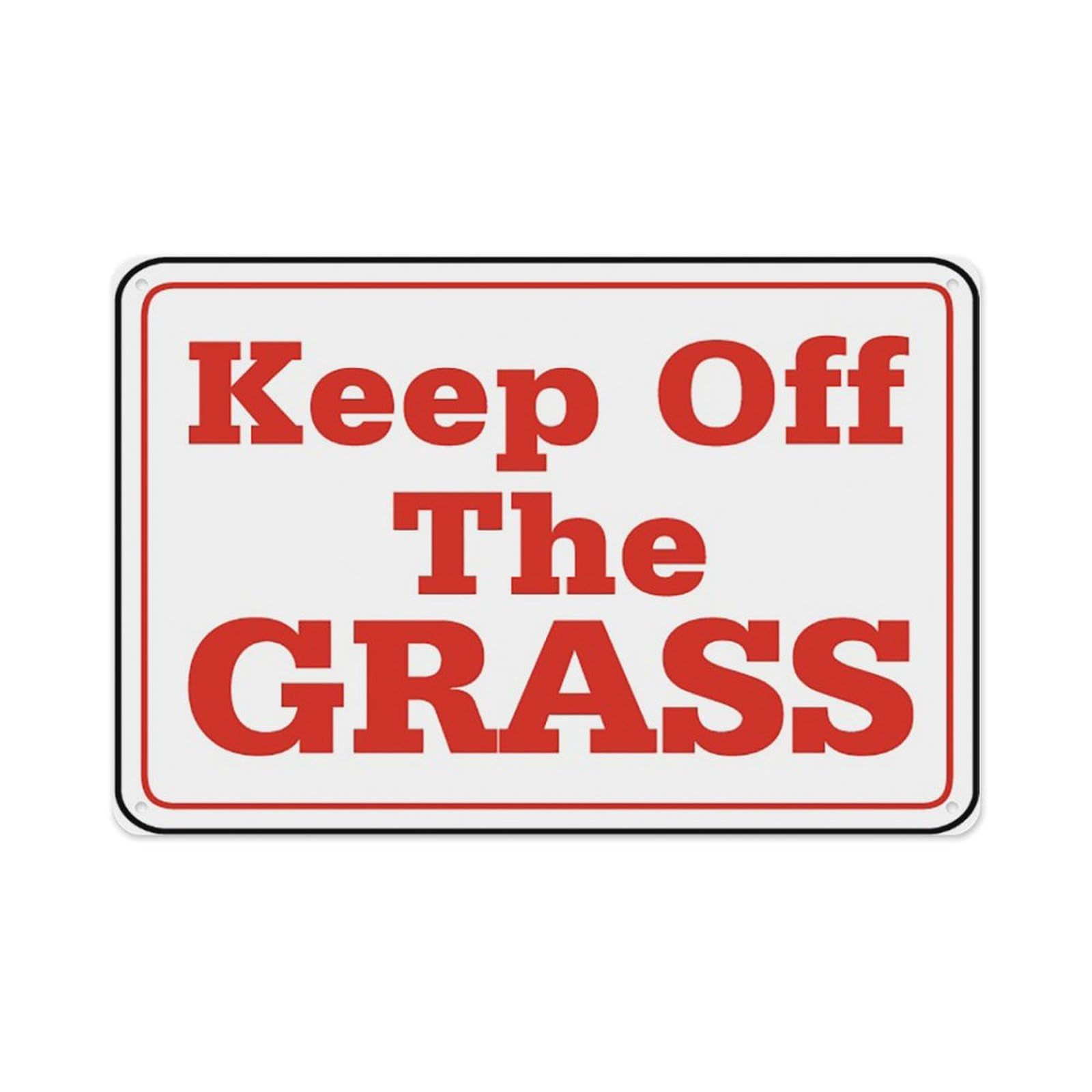 peiyeety Keep Off The Grass Sign Aluminum Tin Warning Signs For Home Outdoor Garden 12X16 Inches