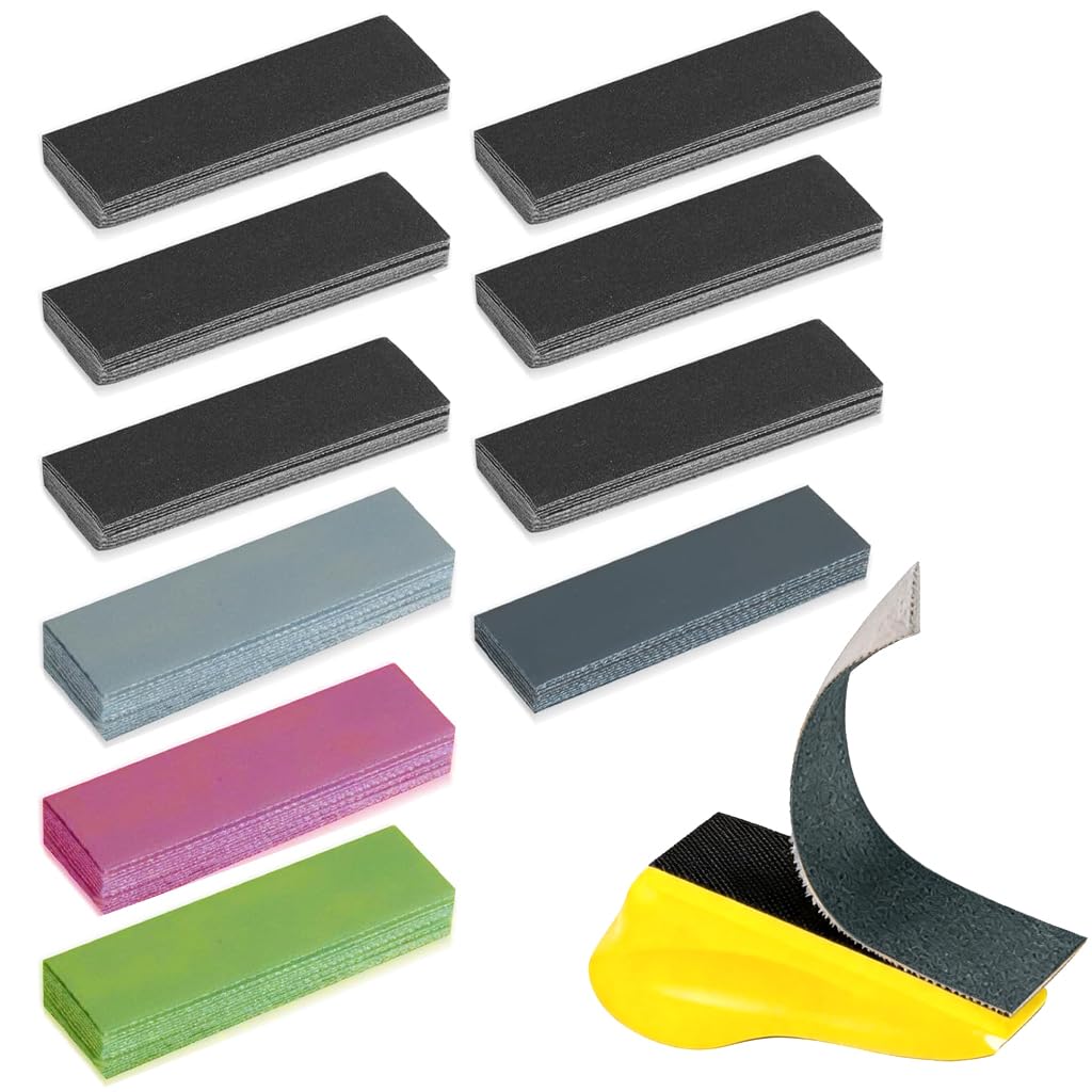 75Pcs Wet and Dry Sandpaper 9 x 3 cm Micro Sander Kit 120 to 5000 Grit