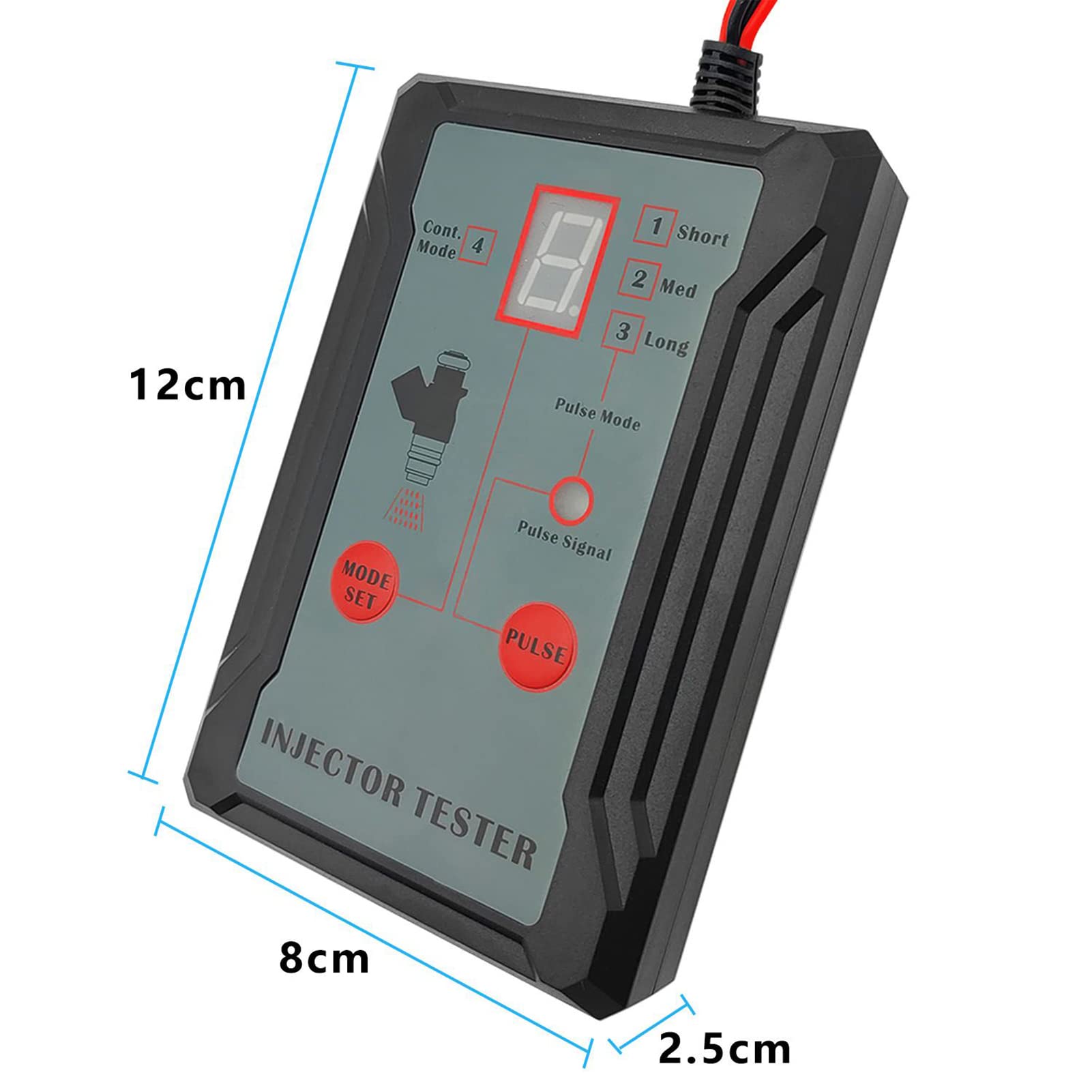 Shkalacar Tester per iniettori di Carburante e Adattatore per la diagnosi Pulizia degli iniettori Kit di Attrezzi per la Pulizia Fai-da-Te Protezione da cortocircuito commutabile 12V/5V