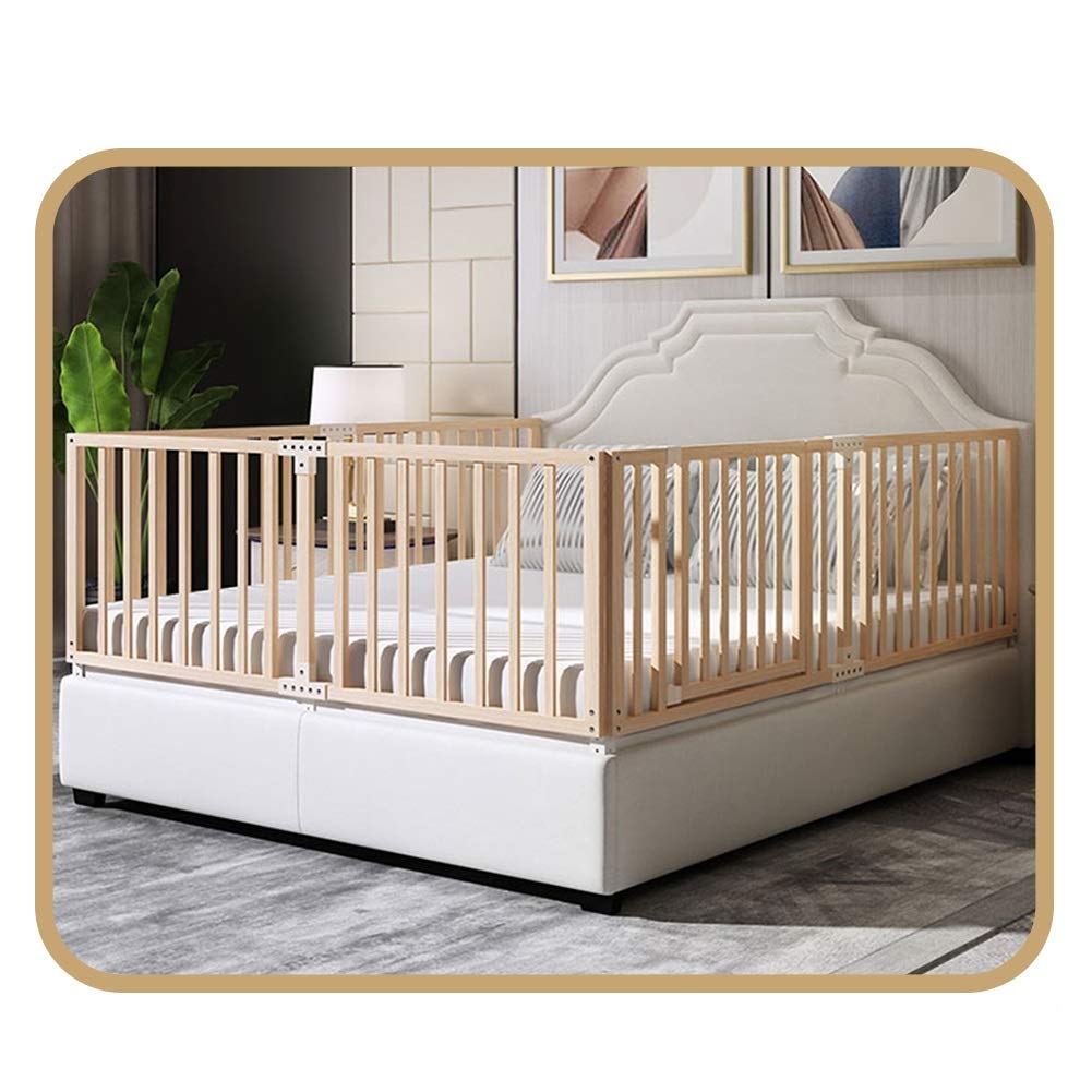 Barandillas de Cama abatibles, extralargas, de Madera, para protección contra caídas, Resistentes y sólidas (Color: C, Tamaño: 180 cm)