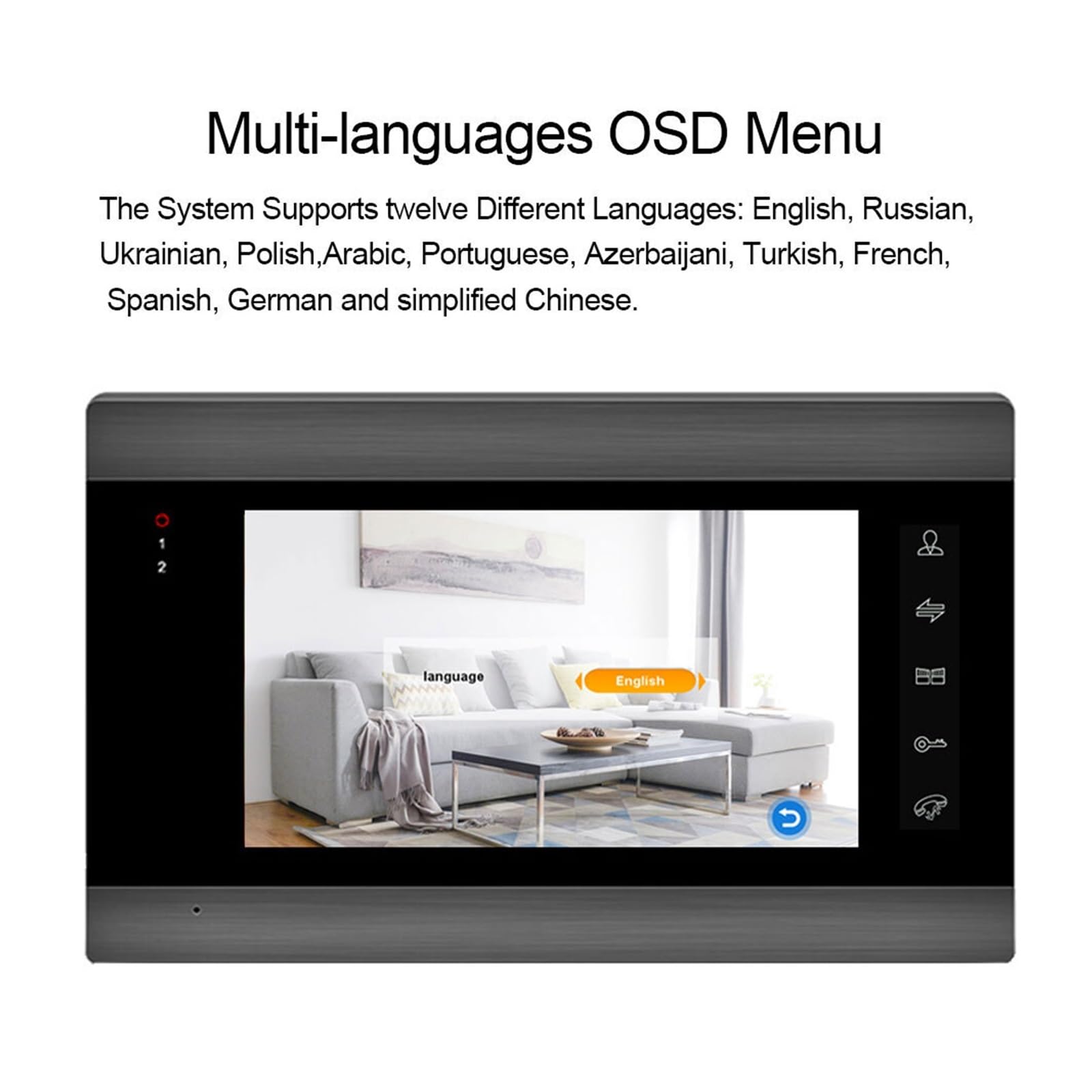 7 Cal Bezprzewodowy WiFi Smart IP Wideodomofon Domofon Z Przewodową Kamerą Dzwonkową 1080P, Obsługa Zdalnego Odblokowania Dwukierunkowa Transmisja DźWięKu(1080P Not TF-01)