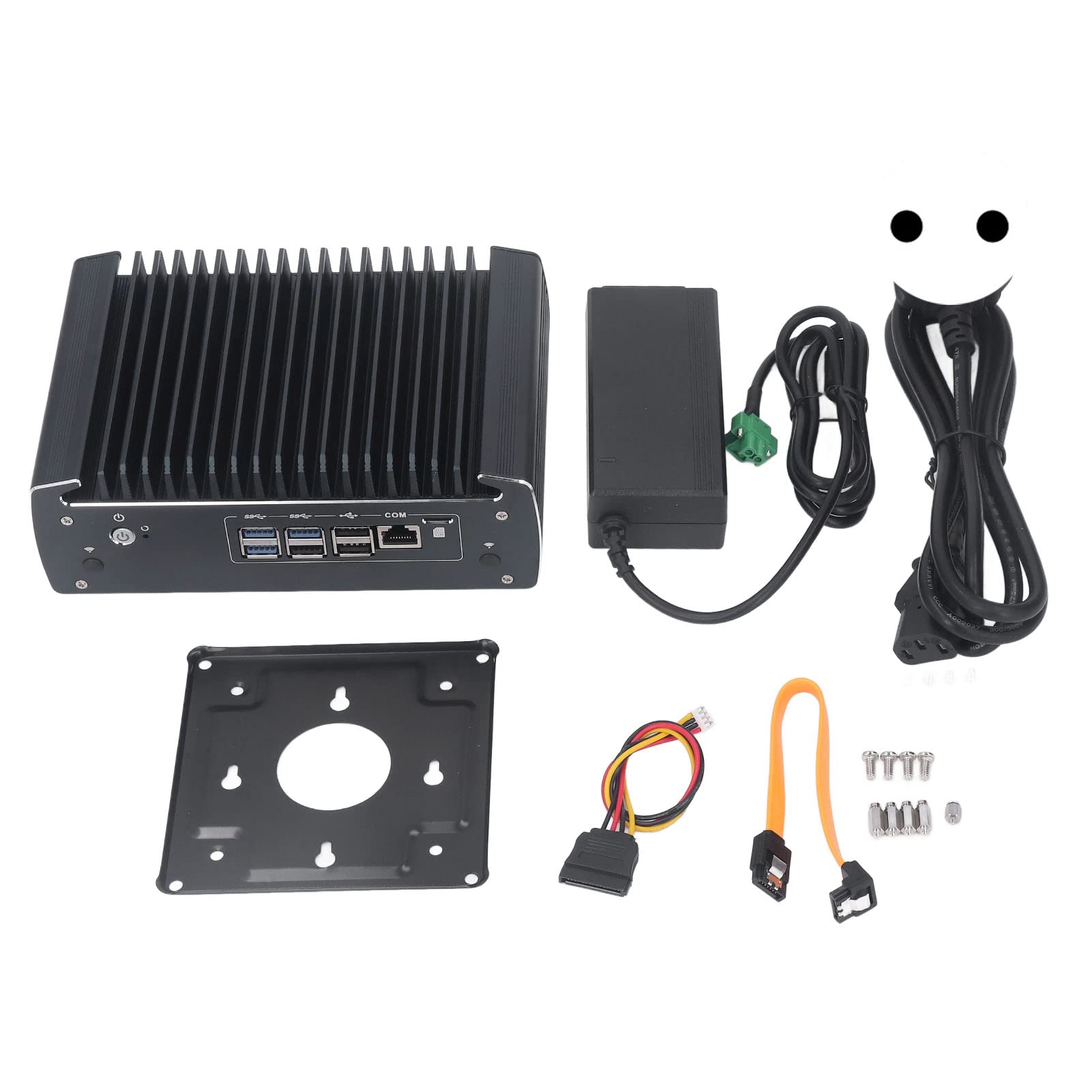 Computer Industriale Incorporato, Switch Host Server Minicomputer Pratico Ingresso DC12V 100-240 V PCB ABS per Laboratori (Spina UE)