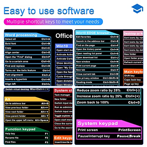 XXL gaming muismat black anti-rafel zachte stoffen extended mousepad rubberen pad mouse mat pc computer accessories antislip gamer-muismat (sneltoets 80 * 30 cm) EXCOVIP 9124 - Afbeelding 7