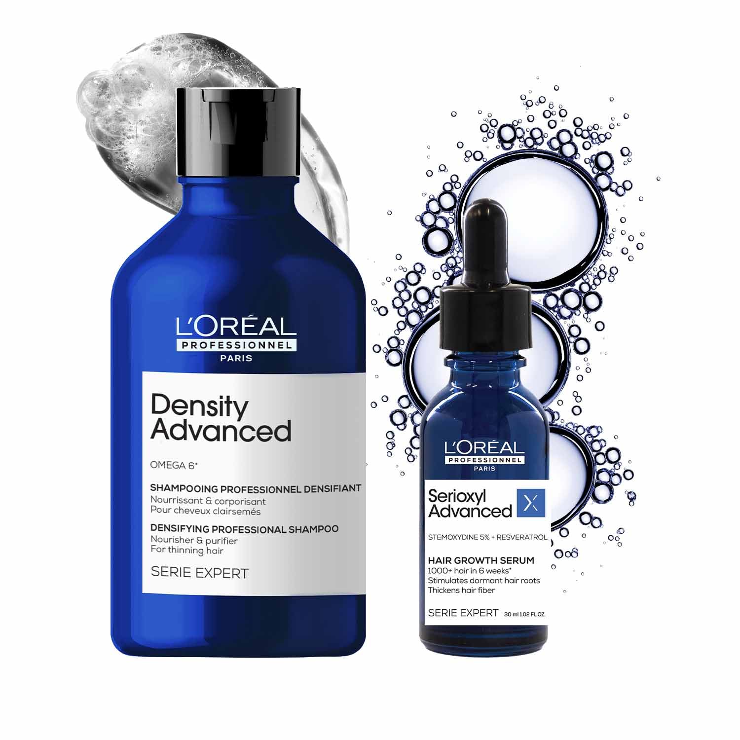 L'Oreal Professionnel Density Advanced Shampoo (With Omega-6 complex) & Serioxyl Advanced Leave-In Serum (With 5% Stemoxydine) | Hair Growth Combo | Renews density and increases volume-image-18