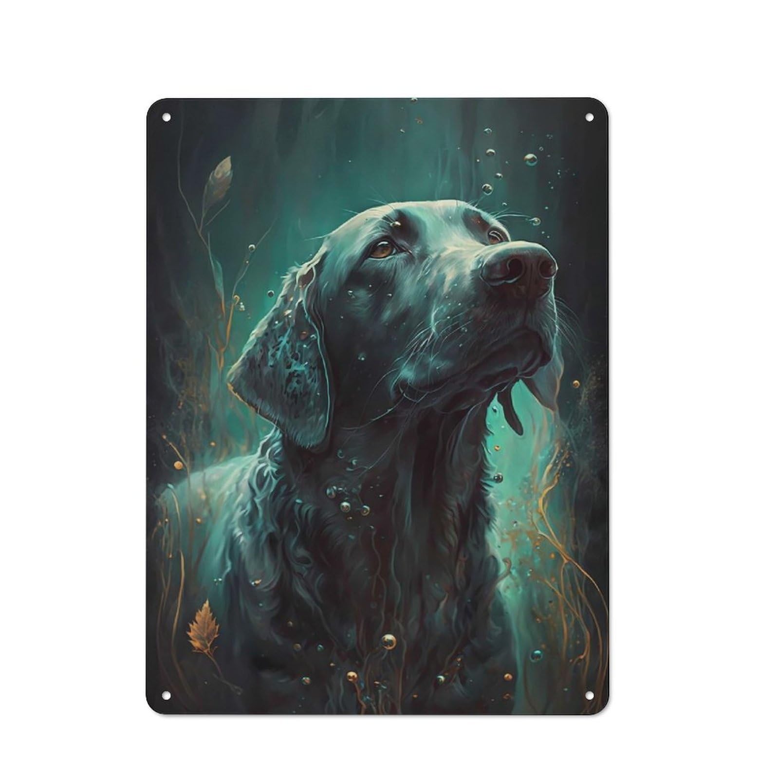 Everyday Vintage Metal Sign 40x30cm Featuring Labrador Retriever Dog, Room Wall Plaque for Home, Shop, Pub Or Studio Wall