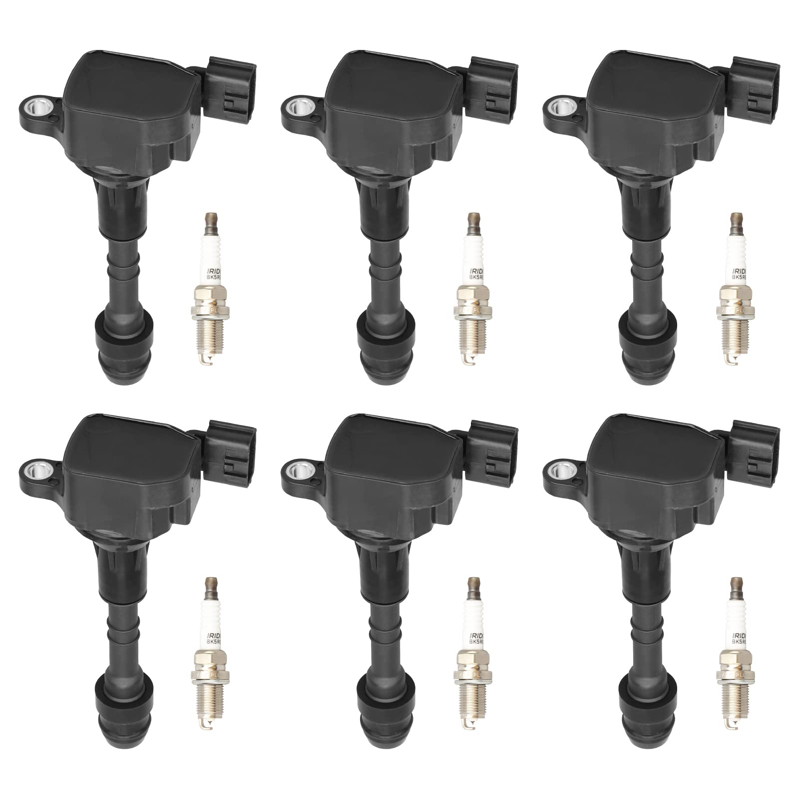 DRIVESTAR 6 Iridium Spark Plug 6 Ignition Coil Pack 2002-2004 for Infiniti I35 3.5L 2002-2006 for Nissan Altima Maxima Murano NV1500 NV2500 NV3500 3.5L V6 for Suzuki Equator 4.0L C1406 UF349