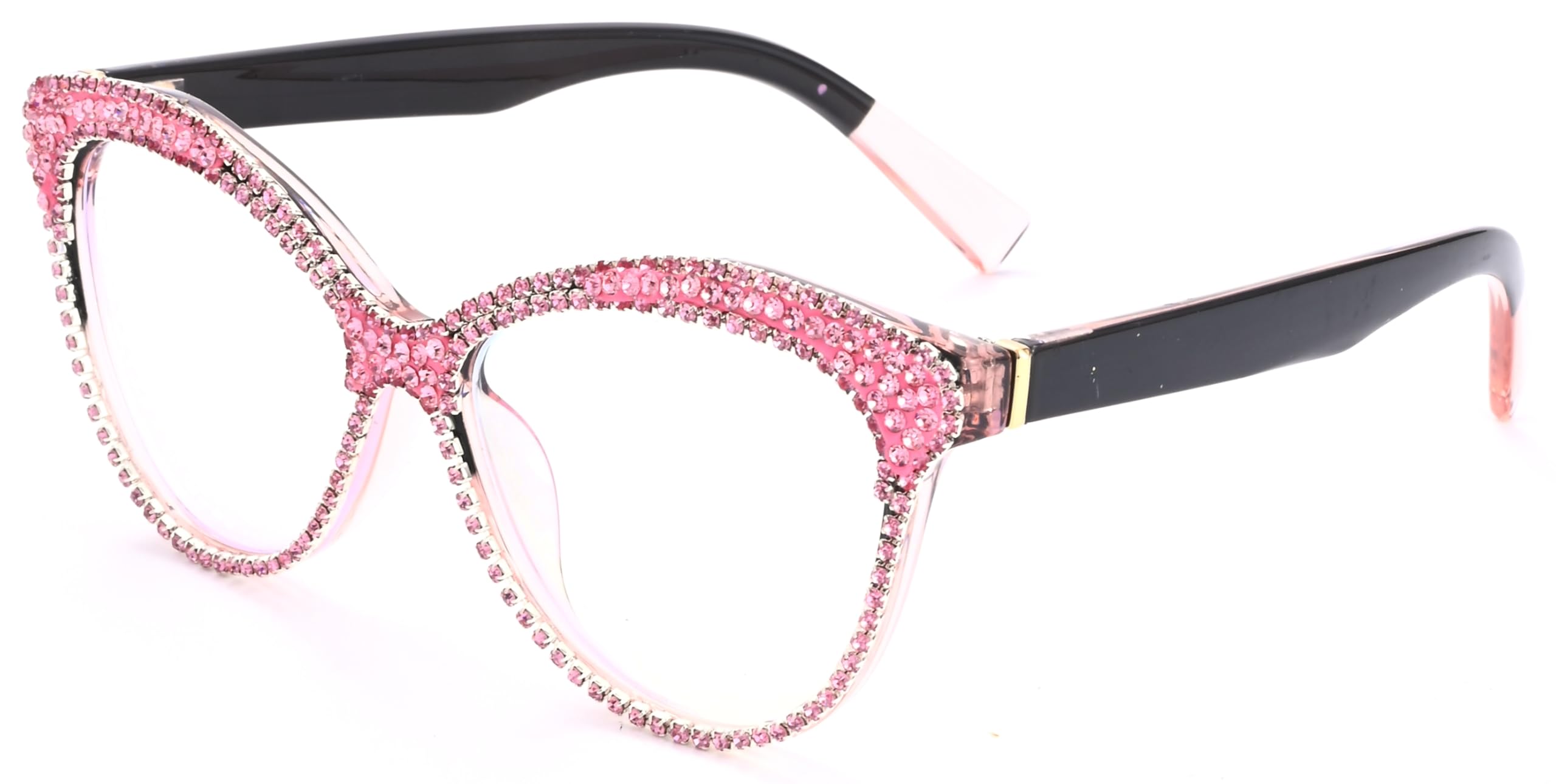 ICARA Fashion Cat Eye Reading Glasses for Women, Bling Rhinestone Decor Frame, Stylish Design for Daily Wear Party Shopping