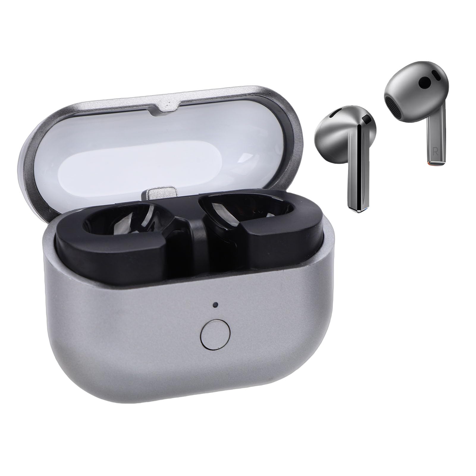 Luocute Étui de Chargement pour écouteurs sans Fil pour Buds 3 SM-R530, Batterie 450 MAh avec Indicateur LED, Type C et Chargement sans Fil, Protection Contre Les Surcharges