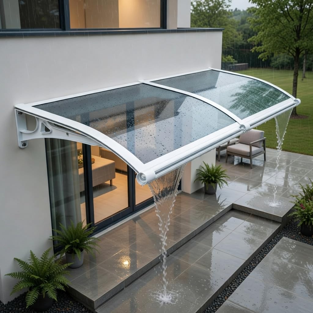 KOUBHYJ Door Canopy Outdoor, Porch awning Waterproof/UV Protection, Front Door Canopy Suitable for Door Porch, Patio, Roof, Outdoor, Easy To Install, 60x160cm