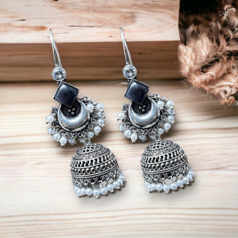 TIEDROOTS Long Dangler Jhumka Earrings for Woman & Girls - Image 3