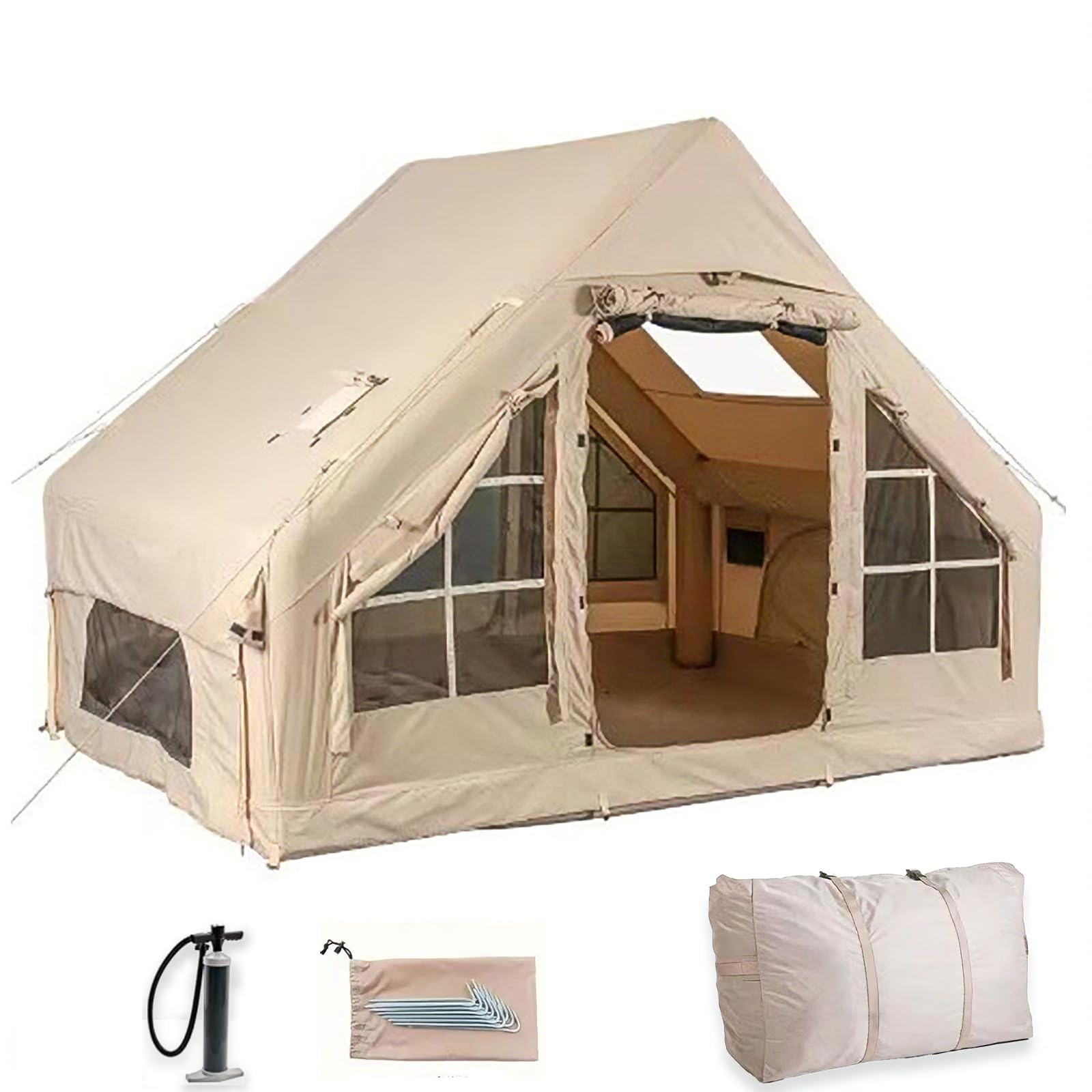 PPOIUYK Large Outdoor Inflatable Hotel Tent Inflatable Dome Bubble House Transparent Large Outdoor Tents for Camping Backyard Large Family Tents Portable Garden Dome Tent : Sports & Outdoors