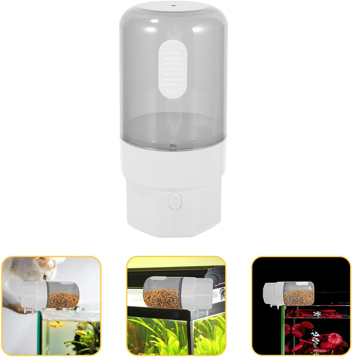 Automatic Aquarium Fish Feeder with Intelligent Timer, Large-Capacity Fish Food Dispenser for Goldfish and Turtles, Suitable for Small to Medium Tanks, Battery Not Included