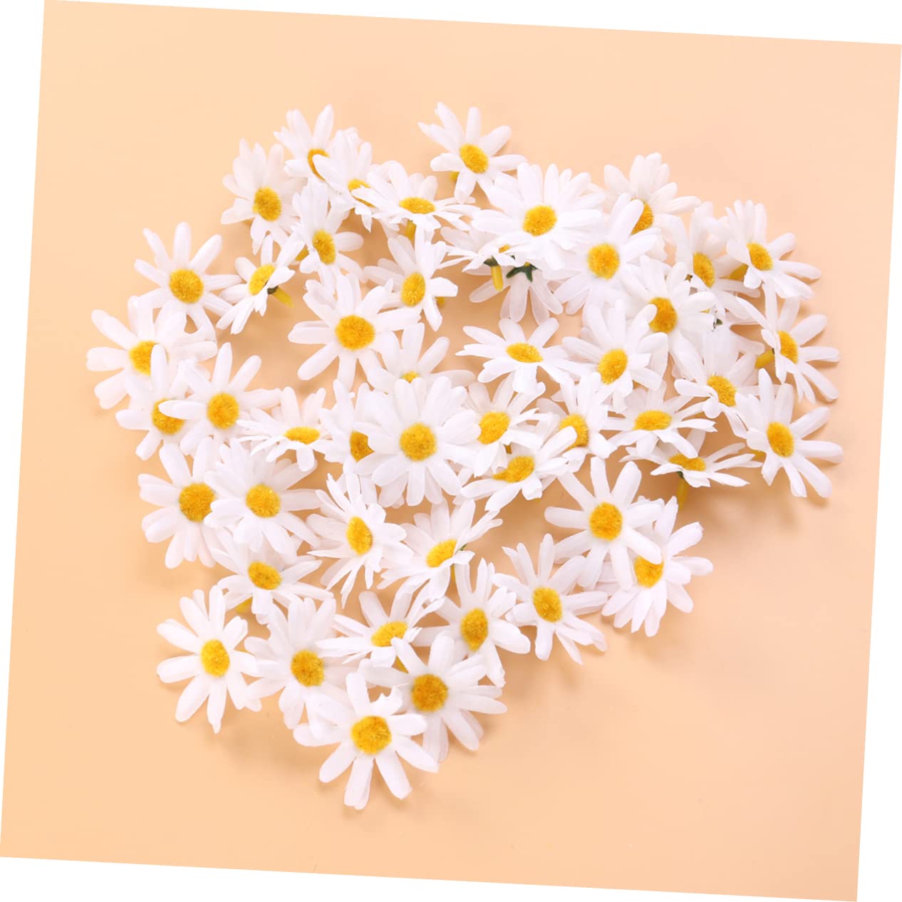 50 Mini Margaritas De Resina Para Manualidades, 5 Tamaños, Decoración Blanca Y Amarilla