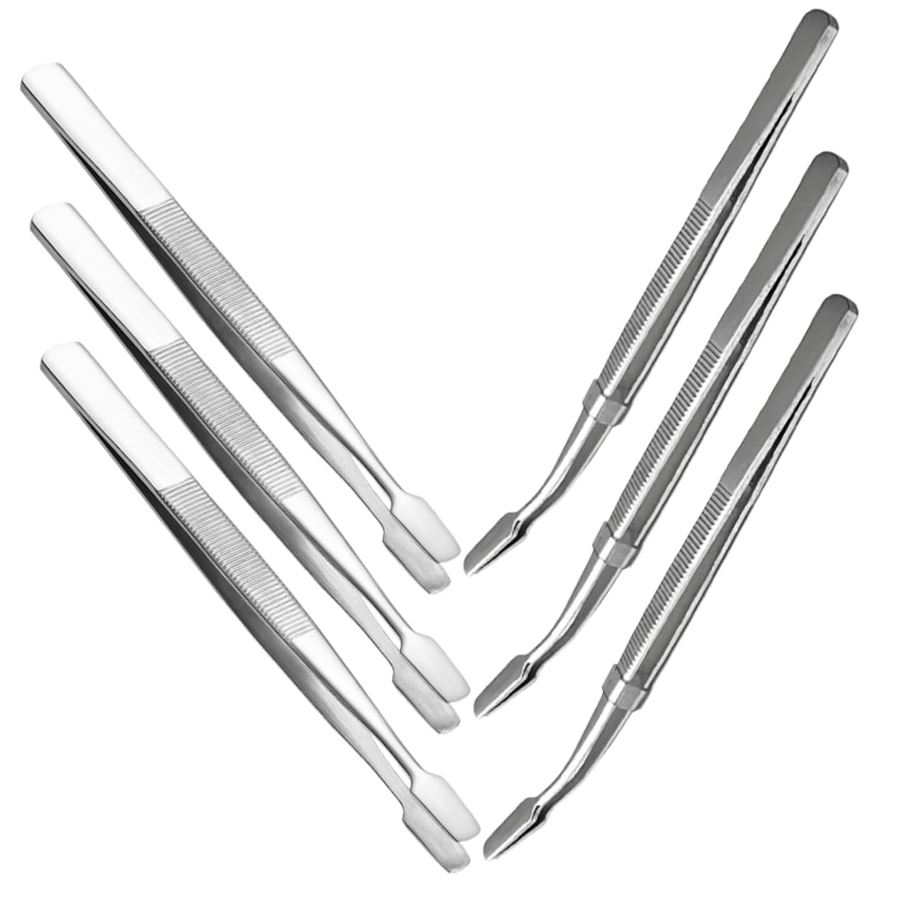 CORHAD 6pcs Duckbill Clip Stamp Tweezers Tweezers Stainless Steel Eyelash Applicator Coin Tongs for Stamps Collector Non-Magnetic Clip