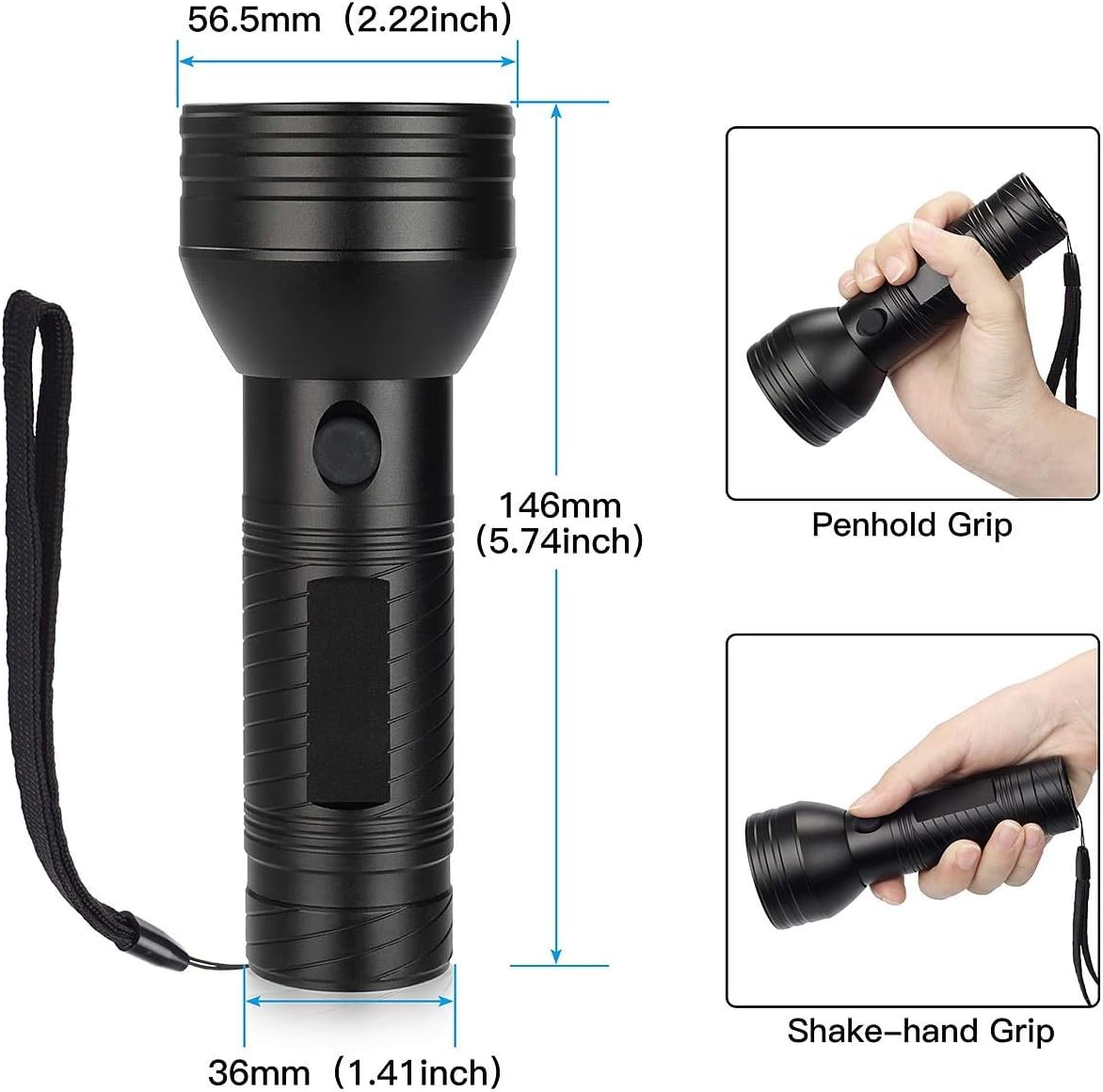 2-Pack UV Flashlight Black Light, 51 LED 395 nm Ultraviolet Blacklight Flashlight Perfect Pet Urine Detector for Dog and Cat Urine, Dry Pet Stains, Bed Bug, Matching with Pet Odor Eliminator