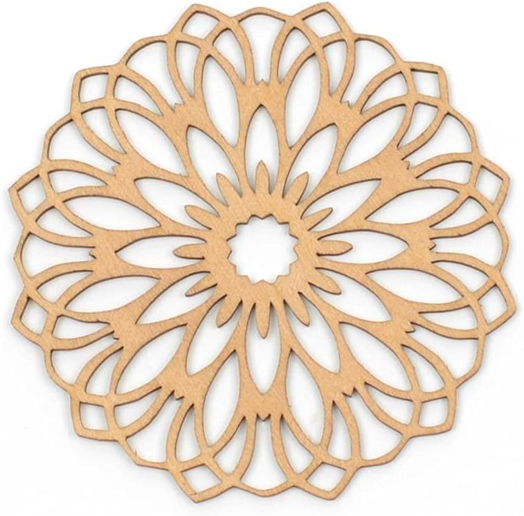 Sikuten Nordic Miscellaneous Goods, Lithuanian Wooden Coaster, No.114, Stylish, for Miscellaneous Goods and Vase Underlays, 3.9 x 3.9 inches (10 x 10 cm)