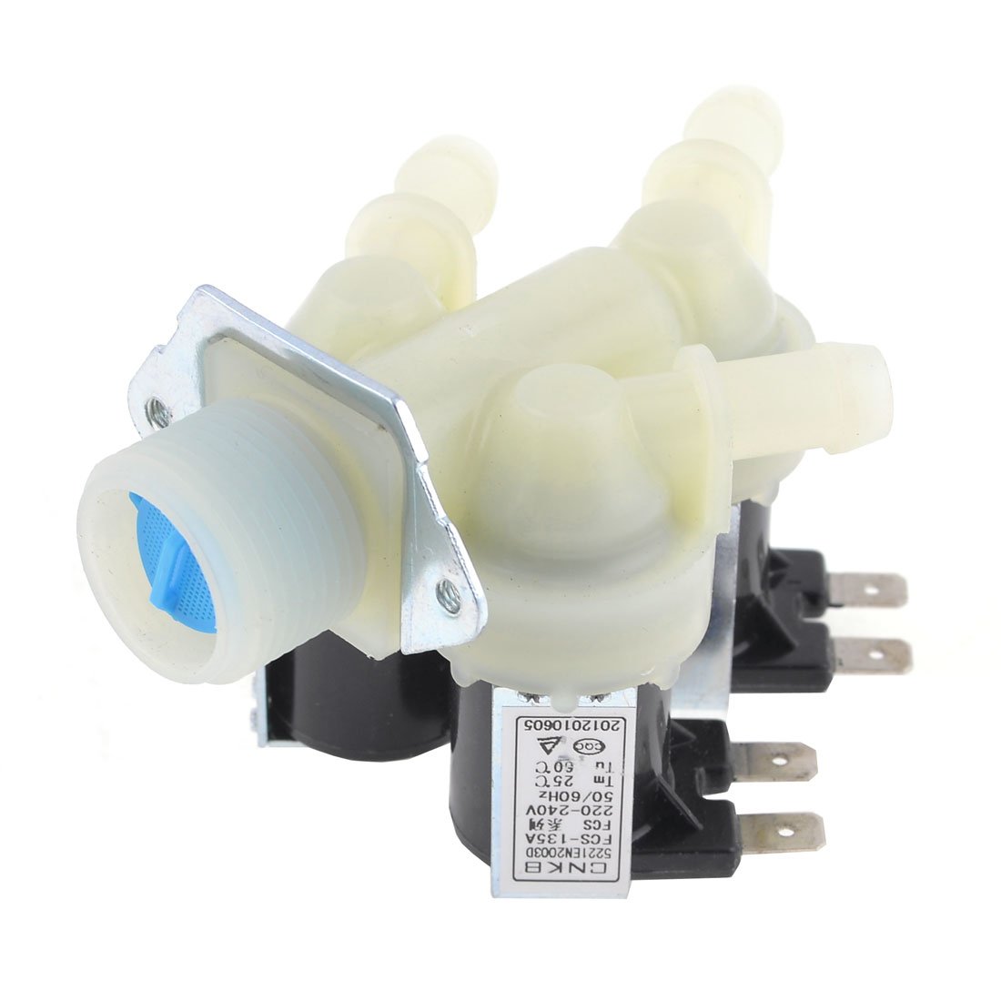 Électrovanne à trois tubes pour lave-linge AC 220-240V 50/60Hz