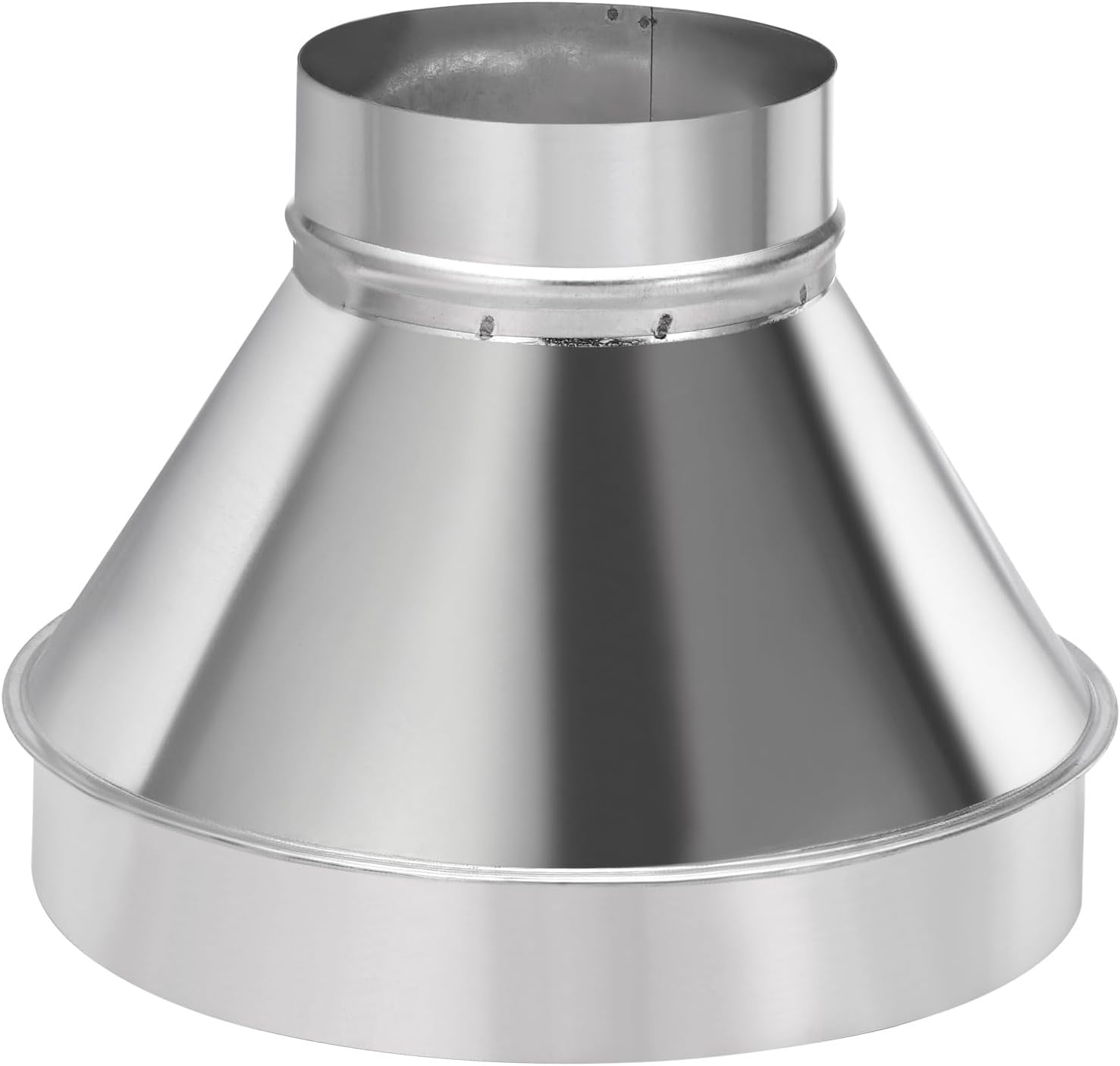 PATIKIL 12 Inch to 6 Inch Round Duct Reducer Increaser Connector, Galvanized Steel Air Duct Adapter Pipe Fitting for Bathroom Kitchen Inline Ventilation Systems, Silver Tone