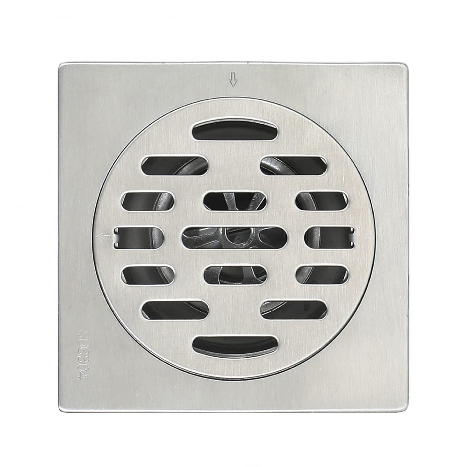 Siphon de sol carré en acier inoxydable 304 brossé pour une douche moderne et élégante