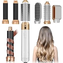 Hair Dryer Brush 5 in 1, Negative Ion Blow Dryer Brush Set, 110,000 RPM High - Speed Hot Air Brush Air Styler Curling Wrap Air Curler, Curling Iron Hair Styling Tool for Straight Curl Drying Smoothing