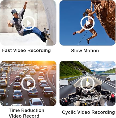 Miniatura 3 de Cámara montada en la cabeza 4K 30FPS Cámara de vídeo WiFi portátil Videocámara Webcam Lente gran angular de 120 ° Anti-vibración Batería incorporada