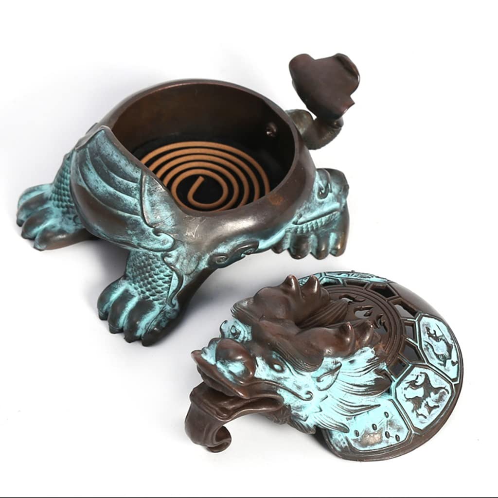 Soporte De Incienso Quemador de Incienso para el hogar, Quemador de Incienso de Cobre Antiguo para Interiores, Quemador de Incienso, decoración Creativa para la Ceremonia del té, Regalo