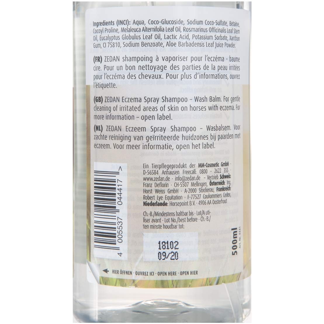 Zedan Ekzemer Sprühshampoo Waschbalsam 500 ml.