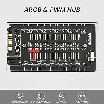 ZORBES® ARGB and PWM Fan Hub - 10 Ports for Addressable RGB