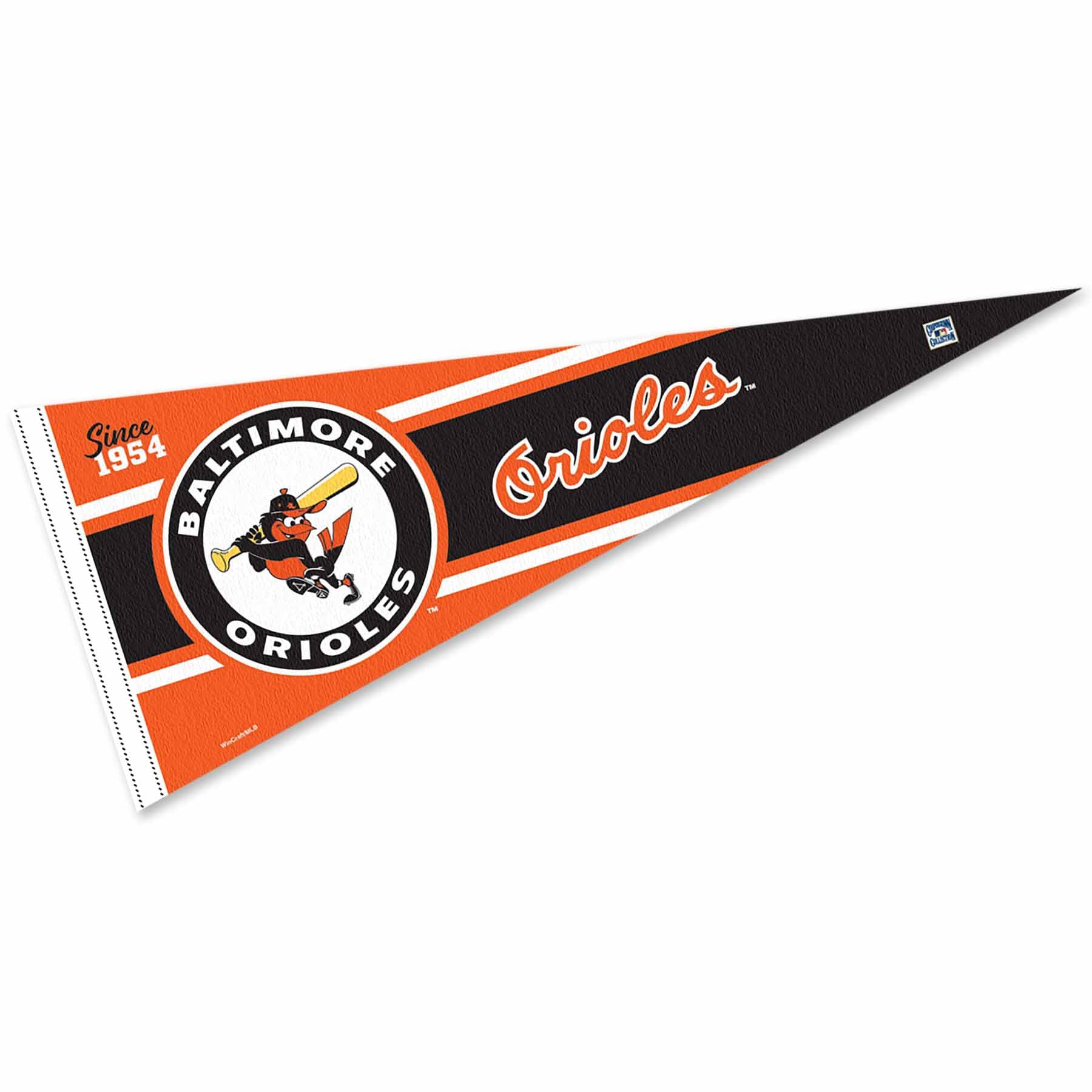 Drapeau Orioles WinCraft vintage de taille réelle pour fan