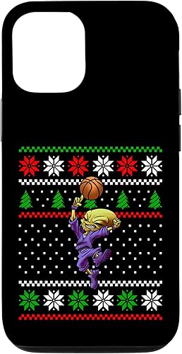iPhone 14 Pro Alien Playing Basketball Player Christmas Funny Xmas Design Case