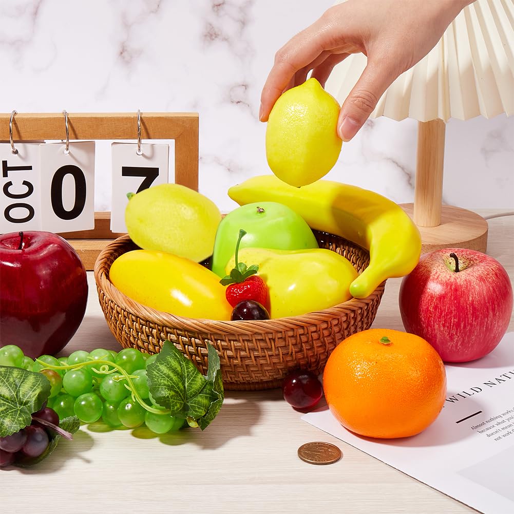 CREATCABIN 19Pcs Fake Fruits Realistic Artificial Frutis 13 Styles