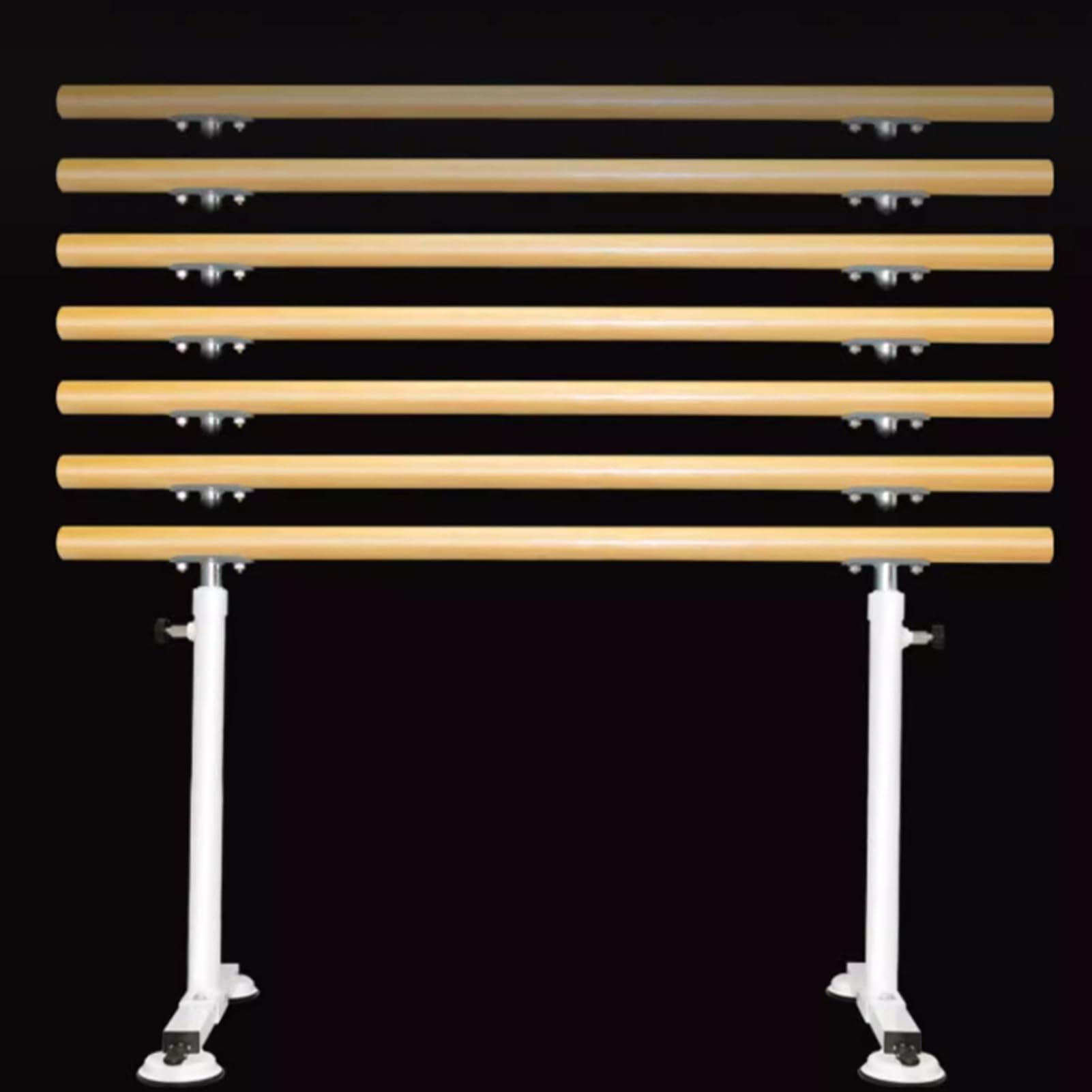 Barra de Ballet Independiente Barra de Ballet para Casa Barra de Danza Móvil Altura Regulable Barra de Estiramiento Almohadillas Antideslizante Desmontable