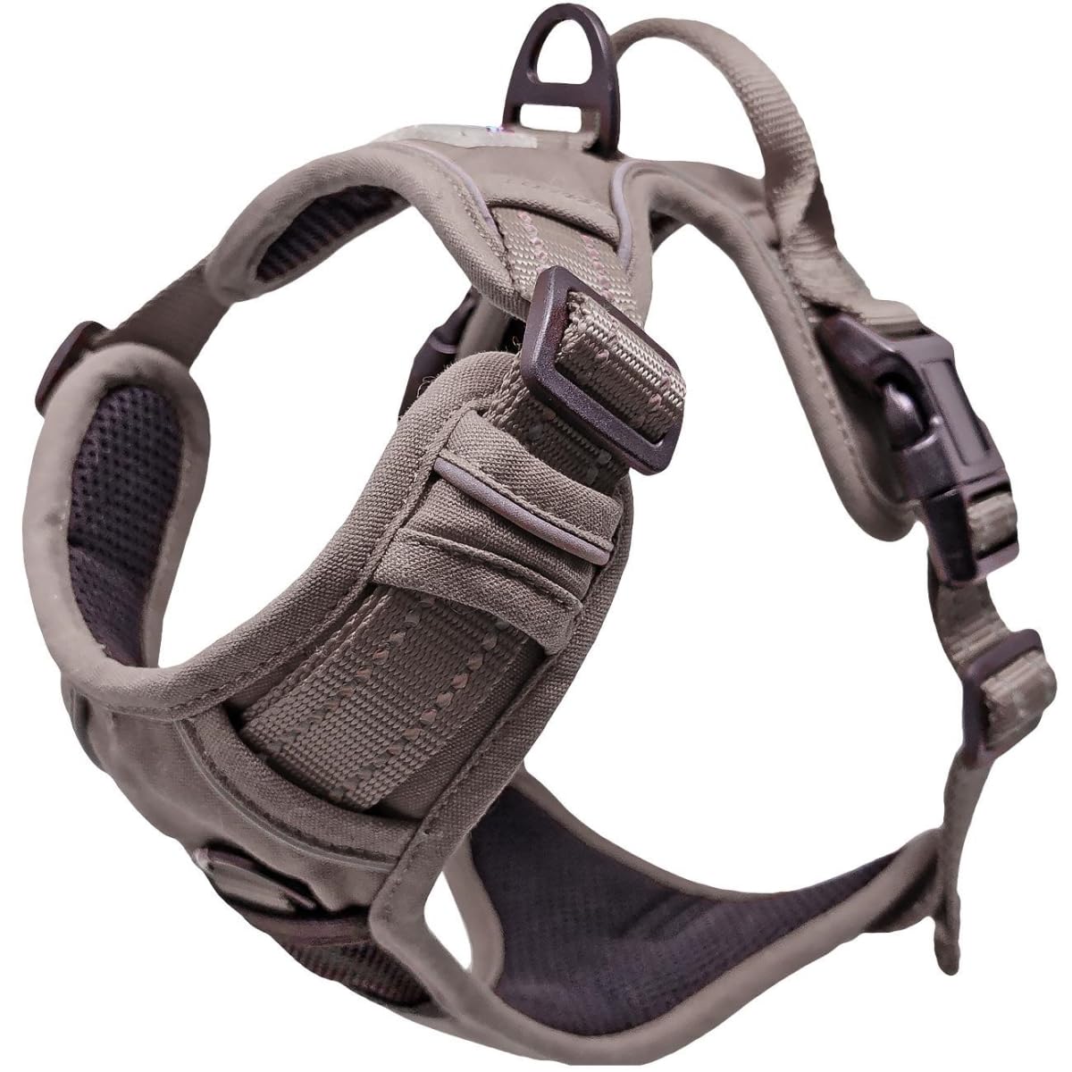 Doggie Design Venture Paw - Arnés para perro sin tirones, arnés ajustable simple para cachorros, collar antitirones para paseos y aventuras al aire libre, salvia seca, XL
