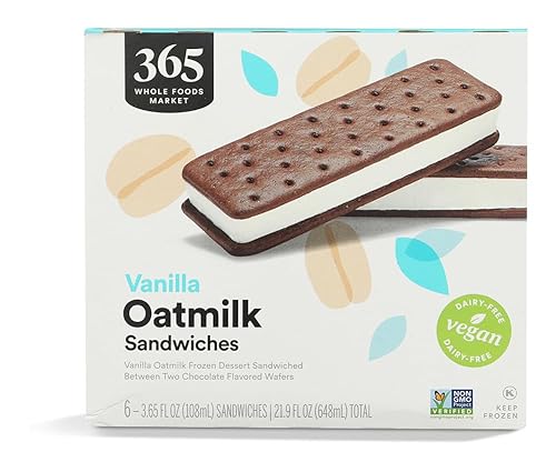 365 by Whole Foods Market Vanilla Oat Milk Dessert Sandwiches, 21.9 FZ