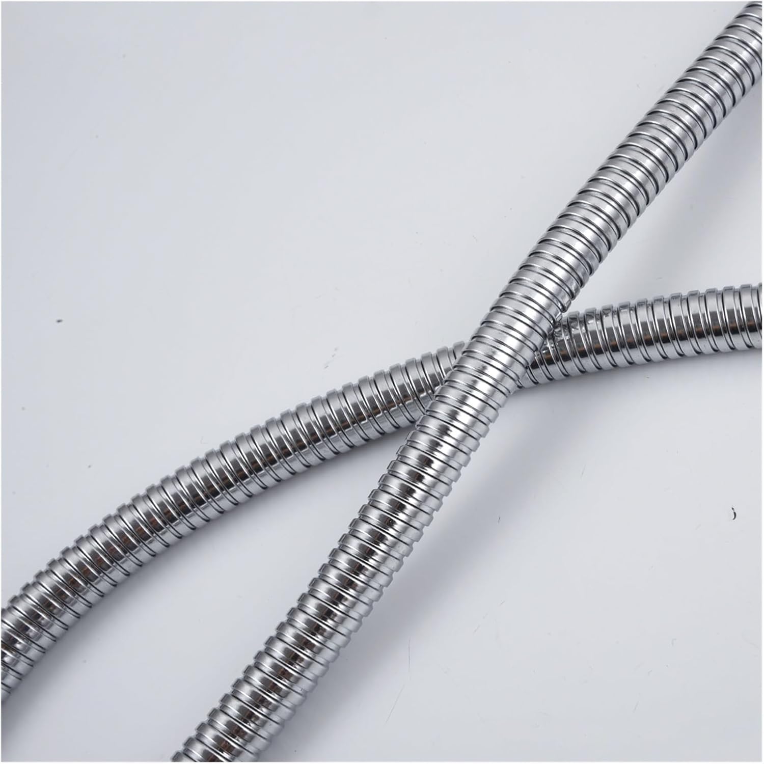 Flexo de ducha de acero inoxidable plateado 1,2-2 metros conector G1/2(2m Silver)