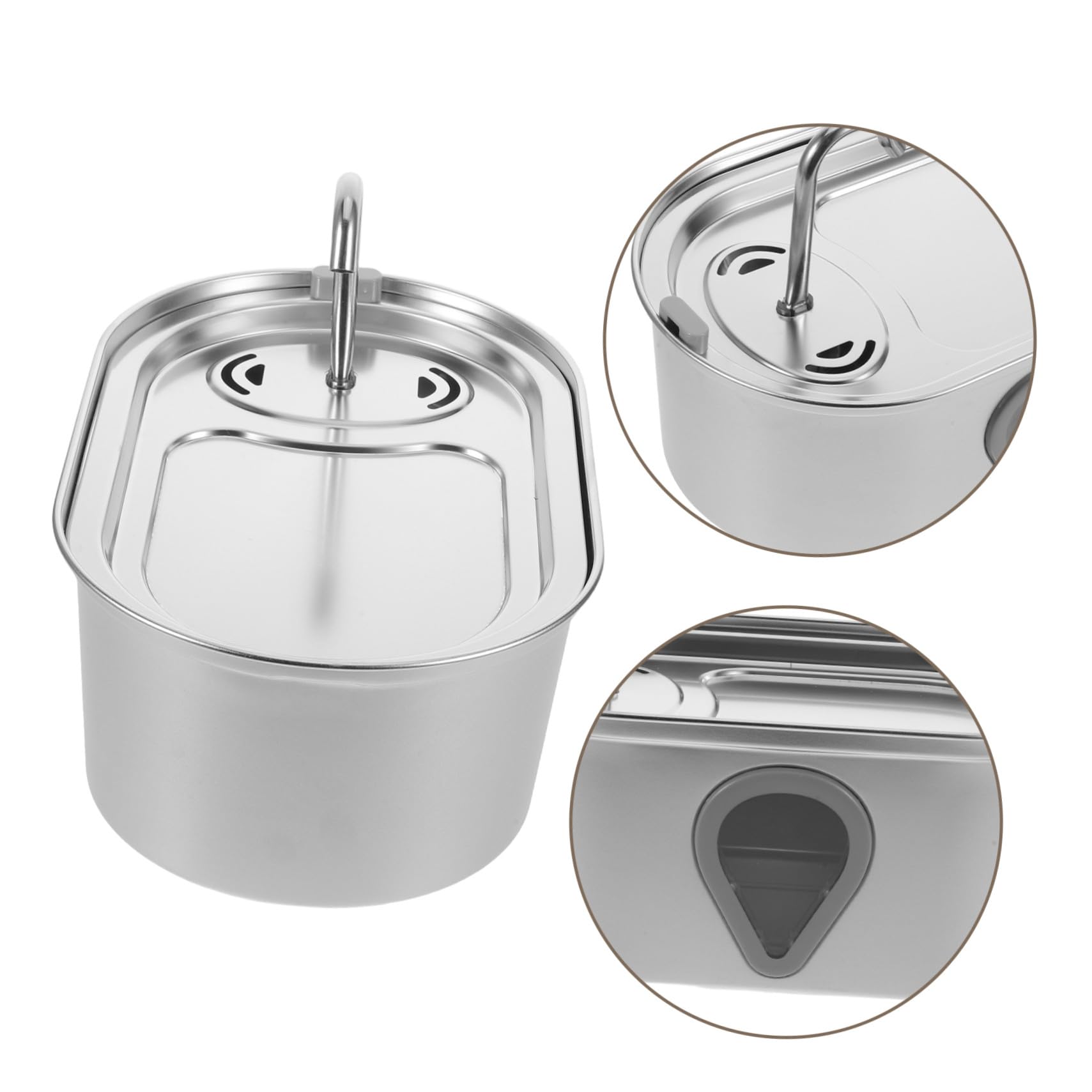 SHINEOFI Fuente De Agua Automática para Mascotas Bebedero De Acero Inoxidable De Interiores para Perros y Gatos Pequeños Dispensador De Agua Recarga Automática por USB