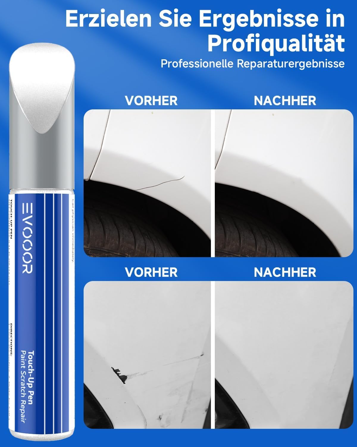 (L0K1) Oryxweiss Perl/Oryx White Perl Kit di ritocco della vernice dell'auto con rimozione dei graffi per Volkswagen/VW, riparazione dei graffi per l'auto, soluzione di riparazione rapida e semplice