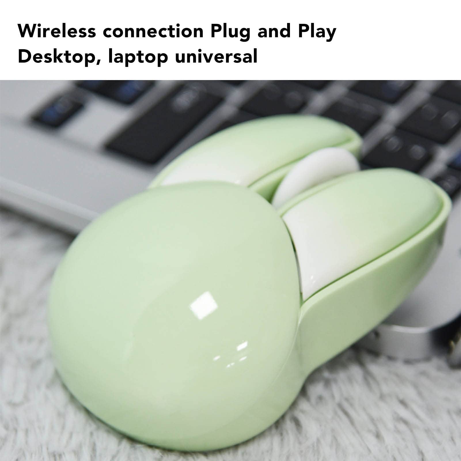 Snapklik.com : Serounder Cute Bunny Mouse, Cute Rabbit 2.4G Mice, Candy ...