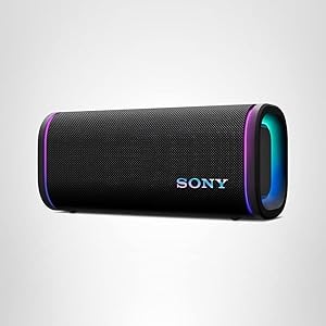 Sony ULT Field 5 Wireless Portable Bluetooth Speaker, IP67 Waterproof, Dustproof, and Rustproof with Enhanced Bass, 25 Hour Battery, 360 Party Light, and Shoulder Strap (SRSULT50B), Black